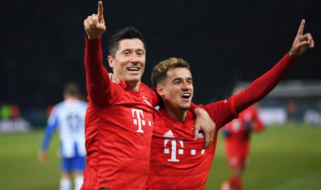 Роберт Левандовски и Филиппе Коутиньо, Getty Images