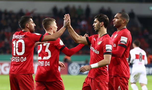 РАДОСТЬ ИГРОКОВ БАЙЕРА, ФОТО GETTY IMAGES