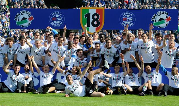 Интер празднует победу в Серии А, Getty Images