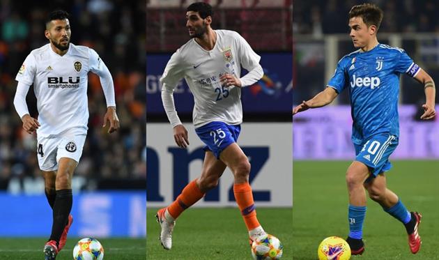 Эсекьель Гарай, Маруан Феллаини и Пауло Дибала, Getty Images