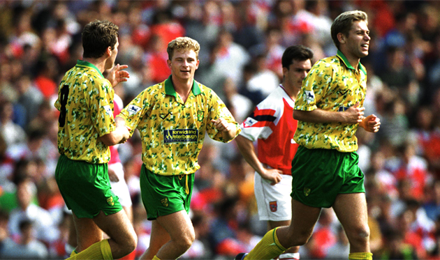 Арсенал - Норвич Сити 2:4, 1992 год, photo canaries.co.uk