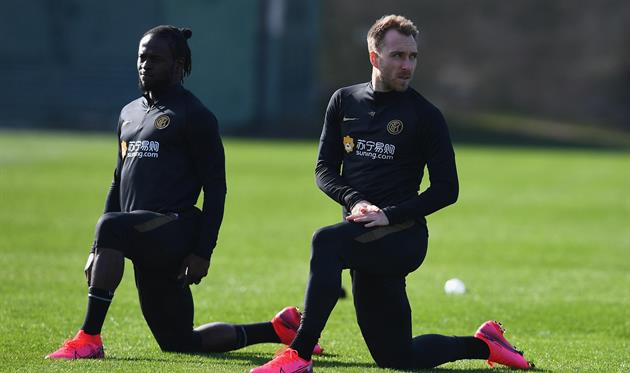 Виктор Мозес и Кристиан Эриксен, фото ФК Интер