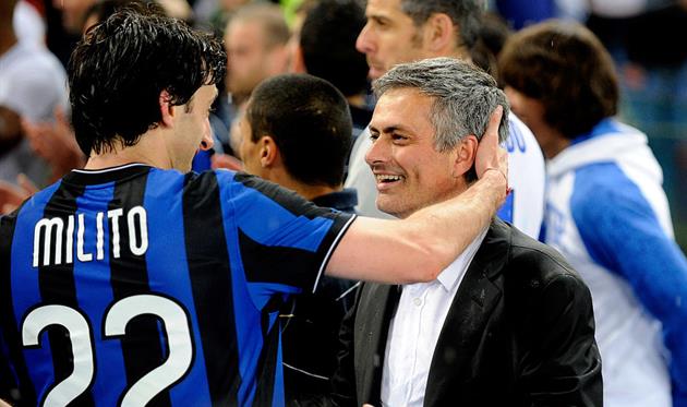 Диего Милито и Жозе Моуриньо, Getty Images