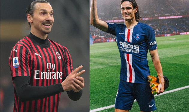 Златан Ибрагимович и Эдинсон Кавани, Getty Images