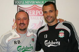 Бенитес и Кавальери, www.liverpoolfc.tv