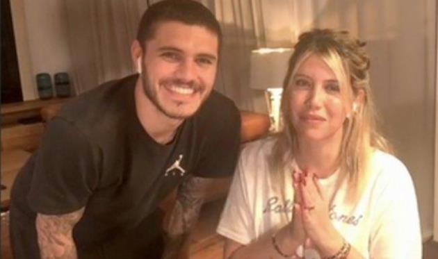 Мауро Икарди и Ванда Нара, фото из Твиттера жены футболиста