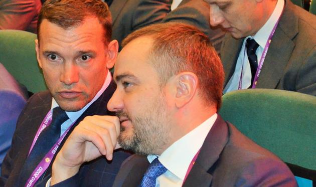 Андрей Шевченко и Андрей Павелко, фото УАФ