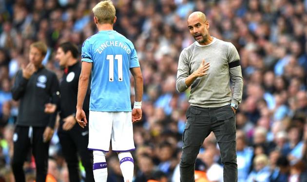 Александр Зинченко и Хосеп Гвардиола, Getty Images