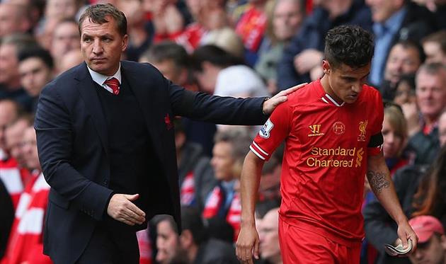 Брендан Роджерс и Филиппе Коутиньо, Getty Images