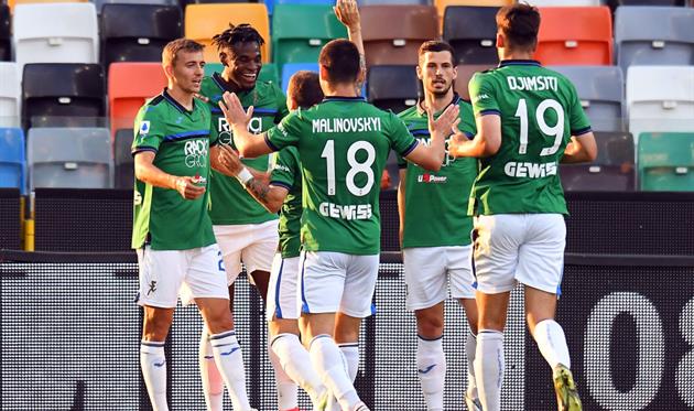 Игроки Аталанты в матче с Удинезе, Getty Images