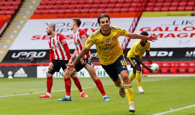 Дани Себальос - автор победного гола в матче с Шеффилд Юнайтед, Getty Images