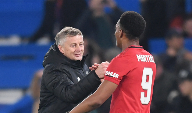 Оле-Гуннар Солскьяер и Антони Мартиаль, Getty Images