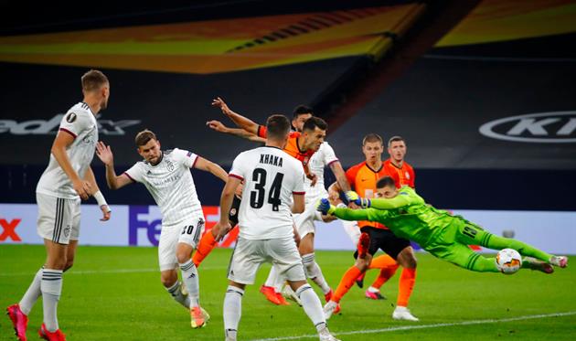 Момент с голом Жуниора Мораеса в ворота Базеля, Getty Images