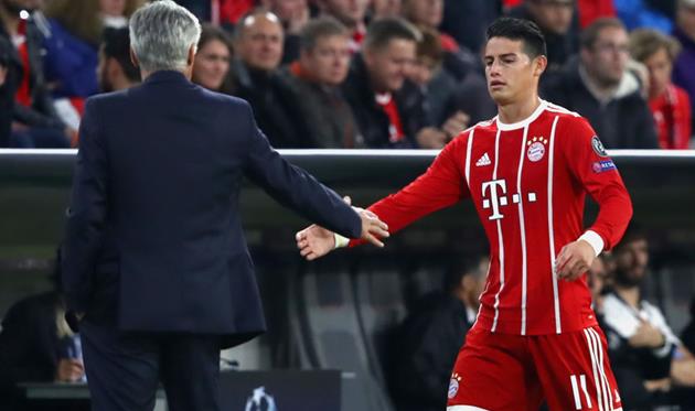 Карло Анчелотти и Хамес Родригес, Getty Images