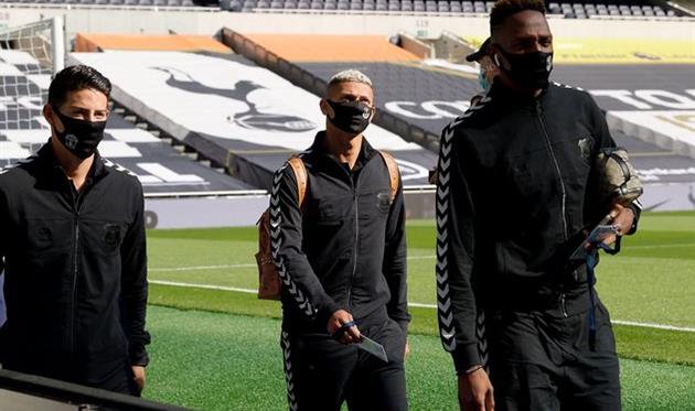 Хамес, Ришарлисон и Дукуре (слева направо), twitter.com/Everton