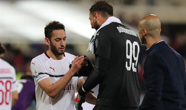 Джанлуиджи Доннарумма и Хакан Чалханоглу, Getty Images