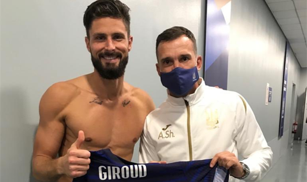 Оливье Жиру и Андрей Шевченко, фото TF1