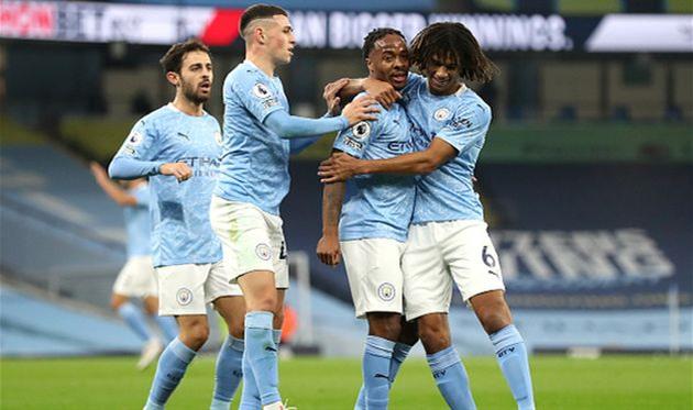 радость игроков манчестер сити, getty images