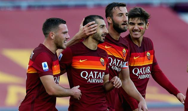 Радость игроков Ромы, getty images