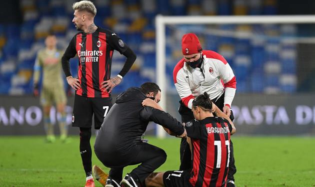 Ибрагимович получил травму в матче с Наполи