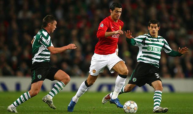 Криштиану Роналду в матче МЮ - Спортинг, Getty Images