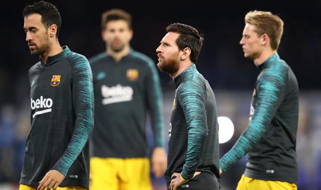 Серхио Бускетс, Лионель Месси и Фрэнки де Йонг, Getty Images