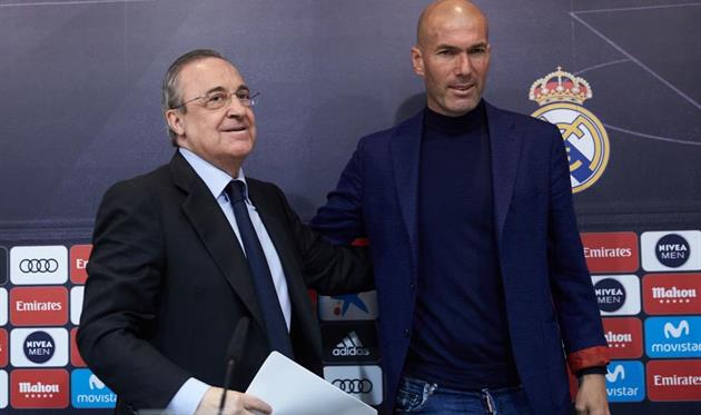 Флорентино Перес (слева) и Зинедин Зидан, Getty Images