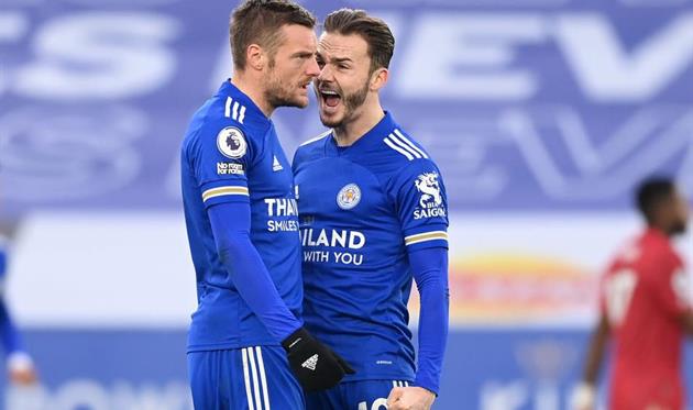 Джейми Варди (слева) и Джеймс Меддисон, Getty Images