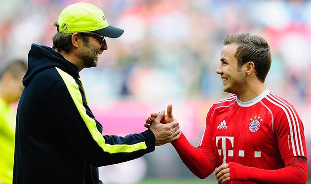 Юрген Клопп (слева) и Марио Гетце, Getty Images