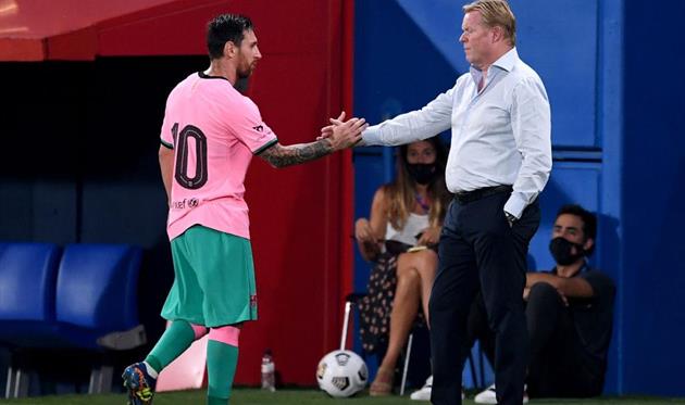 Лионель Месси (слева) и Рональд Куман, Getty Images