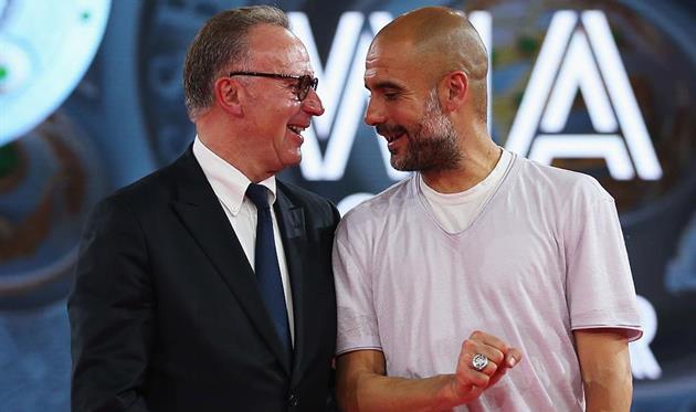 Карл-Хайнц Румменигге (слева) и Хосеп Гвардиола, Getty Images