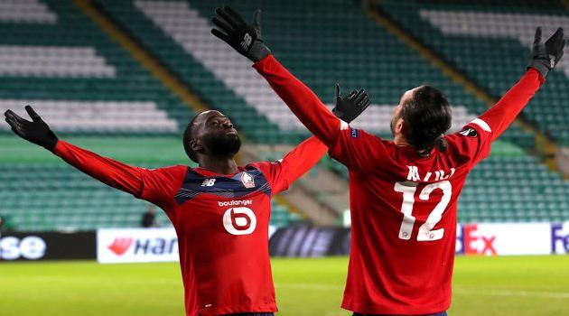 Празднование забитого мяча игроками Лилля, Getty Images