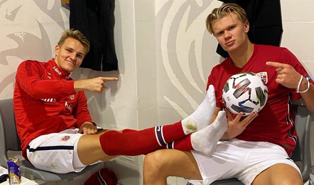 Мартин Эдегор и Эрлинг Холанд, NFF