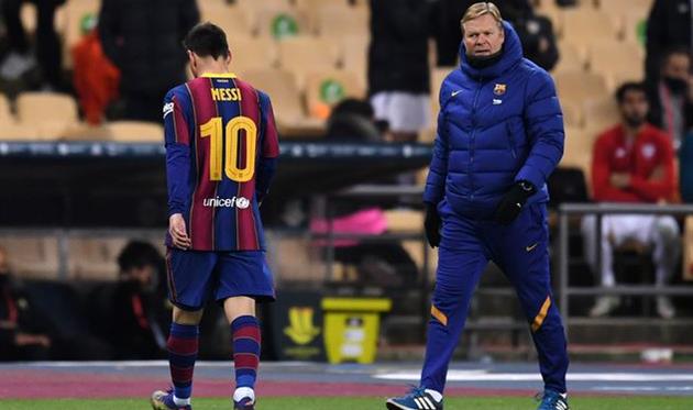 Лионель Месси и Рональд Куман (справа), Getty Images