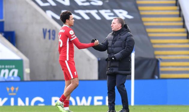 Трент Александер-Арнольд и Брендан Роджерс, Getty Images