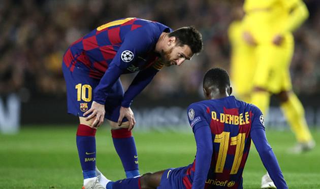 Лионель Месси и Усман Дембеле, Getty Images