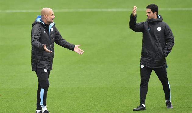 Хосеп Гвардиола (слева) и Микель Артета, Getty Images