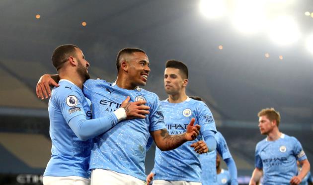 Радость игроков Манчестер Сити, getty images