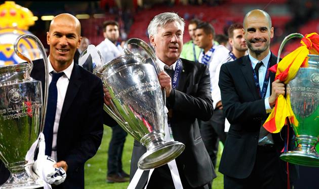 Зидан, Анчелотти, Гвардиола, фото Football.ua