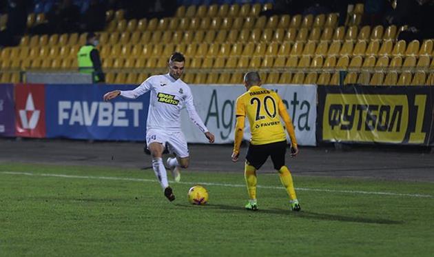 Орест Лебеденко в матче против Александрии, фото ФК Александрия