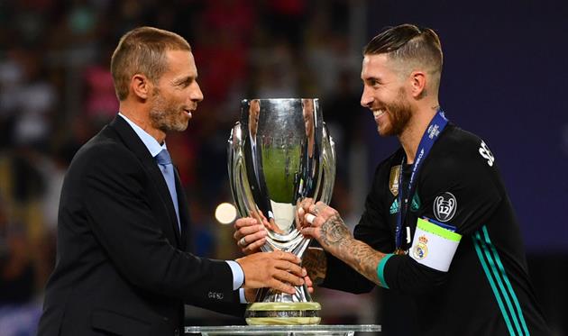 Александер Чеферин и Серхио Рамос, Getty Images