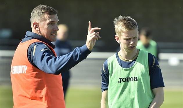 Андрей Шевченко (слева) и Александр Зинченко, фото УАФ