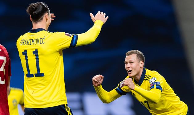 Швеция - Грузия, фото: twitter.com/svenskfotboll