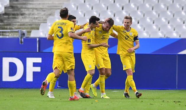 Сборная Украины в матче против Франции, Getty Images