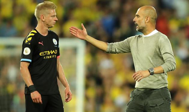 Александр Зинченко (слева) и Хосеп Гвардиола, getty images