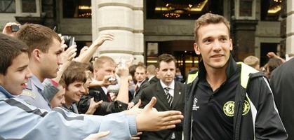 Так встречали Шевченко в Москве, AFP