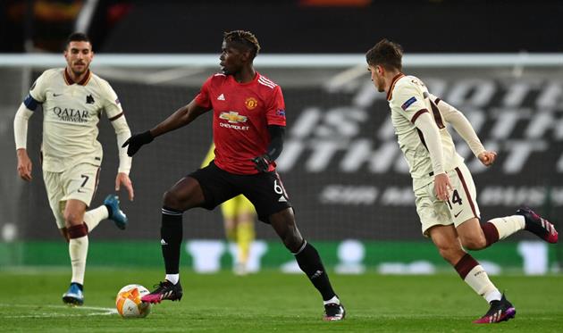 Поль Погба в матче с Ромой, Getty Images