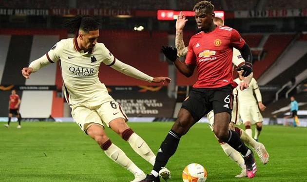 Поль Погба в матче против Ромы, Getty Images