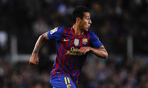 тиаго в игре за барселону, getty images