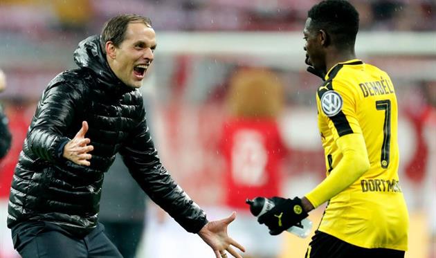 Томас Тухель (слева) и Усман Дембеле, getty images